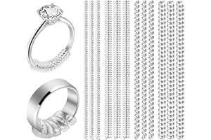 LYHURK Ajusteur de bague pour bagues amples, lot de 12 4 tailles, protection de bague invisible en silicone transparent pour femmes et hommes, tendeur de bague, ajusteur d'espacement pour bague trop grande