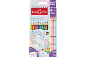Faber-Castell 201542 - Set De Lápices De Colores Unicornio, 13 Piezas, Irrompibles, Incl. 3 Lápices Pastel Sparkle Y Pegatina Unicornio
