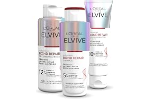 L'Oréal Paris Elvive Bond Repair bröstreparation före schampo, sulfatfritt schampo, djup återuppbyggnad balsam, behandling fö