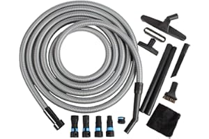 Cen-Tec Systems Quick Click Hose for Home and Shop Vacuums with Power Tool Adaptor Set for Dust Collection and Clean-up Tools (9m)