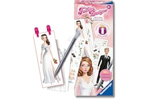 Ravensburger - Fashion Designer Style Book, Abiti da Sposa, Crea la tua Collezione di Moda, Giochi Creativi, Disegni da Colorare, Idea Regalo Bambini 6+ Anni, Compatibile con Fashion Designer