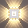 ENCOFT 18W Wall Light with Motion Sensor Outdoor Indoor Waterproof IP65 Aluminum Outside Light Wall Lamp for Entrance Garden Hallway, Warm White 3000K, White