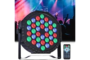 ZHENNBY Focos Par LED RGB 36 Luces Discoteca, Luz de Escenario con Control DMX Activación de Sonido Iluminación de Escenarios Par Light para Casa, Disco, DJ, KTV, Bar, Navidad - 1Packs