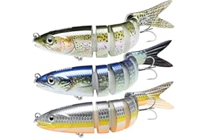 TRUSCEND señuelos de Pesca para Agua Dulce y Salada, Lifelike Swimbait para la Trucha Bass, Lento hundimiento Bass señuelo de Pesca, Regalo de la Pesca para los Hombres, la Pesca Familiar Gear