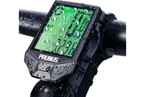 PRUNUS Cycle Computers Wireless,Waterproof Bike Computer with 20 Functions, Bike Speedometer with Auto on/off for Outdoor & Indoor Tracking