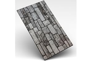 MTAK - Wandpaneele Steinoptik - Wandverkleidung Innen - 4 Stück - Wandverkleidung Außen, Wandverkleidung Steinoptik für Küche, Wohnzimmer | 3D Effekt | Steinoptik Styropor - Akustikpaneele (SWP-10)