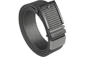 JUKMO Ratchet Golf Belt for Men, Nylon Web Tactical Belt with Automatic Slide Buckle