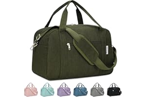 NARWEY para Easyjet Airlines Bolsa de Cabina 45X36X20 Bolsa de Viaje Plegable Debajo del Asiento Bolsa de Viaje con Bolsillo húmedo Equipaje Nocturno para Mujeres y Hombres 25L (Verde Militar)