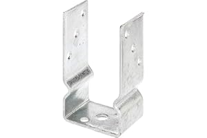 Alberts 217617 U-Pfostenträger | zum Aufschrauben oder zum Einbetonieren | feuerverzinkt | lichte Breite 81 mm