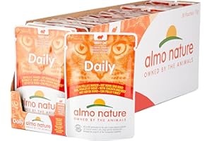 almo nature Daily Cat Food with Chicken and Beef, 70 g, Pack of 30
