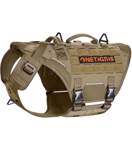 OneTigris Harnais pour Chien, X Destroyer Tactique Réglable Anti