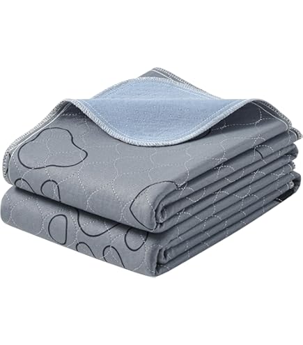 FANSU Welpen Unterlagen 2er Set - Waschbare PIPI Matten 30x50cm, Rutschfeste Inkontinenzunterlage