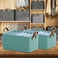 SITTELLA Polystyrene 2 Piece Foldable Wardrobe Cloth Organizer With Durable Handles,Space Saving Stuff Storage Box Closet Drawer Organizers For Clothes,Toys,Books,Blanket Etc.(Green),47 X 27 X 20 Cm