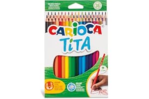 Carioca TITA |42795 - Matite in Resina Esagonali, Colori Assoriti, 36 Unita, multicolore