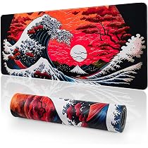 Tapis De Souris Gaming XL 800x300 Mm - Surface Lisse, Antidérapant, Bord Cousu