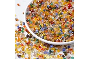 Fizdoqg 400 g, piccole gemme da 7 a 9 mm, per bambini, mix di pietre colorate, mini pietre semipreziose per decorazione, regalo di compleanno dei bambini, gioco di pietre preziose (stile 2)