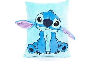 JAY FRANCO Disney Lilo & Stitch Plüsch-Kuschelkissen - Superweiches 3D-Bettkissen für Kinderzimmerdekoration