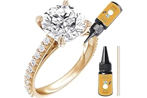 KUEROAMI Ringgrößenmesser für lose Ringe, innovativer Ringschutz für lose Ringe, passend für jede Form und Größe, unsichtbarer Ringgrößenversteller, rutscht nicht ab und dreht sich nicht (Golden)