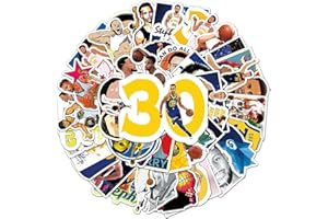 TrustKK 50 pegatinas de vinilo impermeables de Stephen Curry para coches, ordenadores portátiles, monopatines, cascos y más