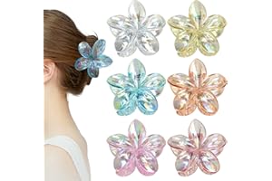 QULLMARTLE 6 Piezas Clips de Garras de Flores,pinzas antideslizantes para mujer,Bonitas Pinzas de Mandíbula con Forma de Flor,Cabello de Hair Accessories,se puede utilizar como regalo para niñas