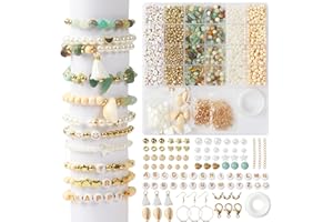 ACOMTUO Pietre Naturali Fai Da Te, Perline per Braccialetti, Kit 1650 Perline per Braccialetti, Kit Perline, Kit Bracelet Regalo per Bambini e Adulti a Natale, Feste, Halloween, Ricompense, ecc.