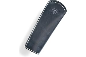 Angus Stoke Pfannengriff Schutz für Pfannen aus Leder - Handgefertigter Griffschutz für Gusspfannen und Bratpfannen – Hitzebeständiger Pfannengriffhalter für Küche und Camping Claire (Schwarz)