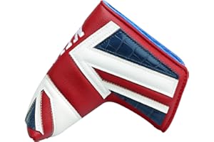 Big Teeth Copri testa per putter con lama da golf, motivo bandiera del Regno Unito, protezione per mazze da golf, chiusura magnetica, adatta per Scotty Cameron Taylormade Odyssey