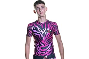 Leverage Kids BJJ MMA Rash Guard - Jiujitsu, NoGi, Swimming Shirt, Diving Top, Rashvest, Boys Gift