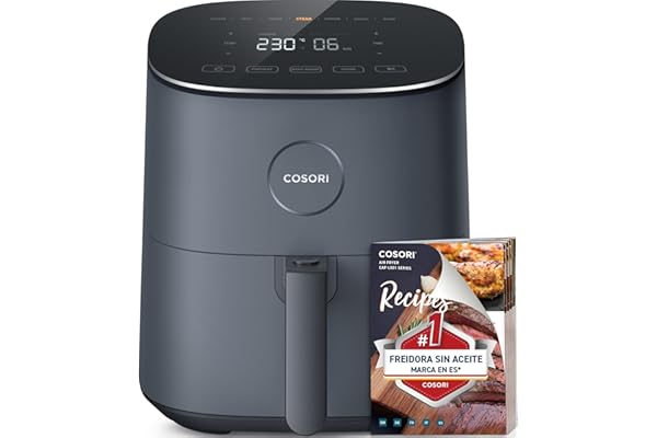 COSORI Freidora de Aire Duradera 4,7L, Máxima 230 °C, Air Fryer con 30+ Recetas en Español, 9 Programas, Diseño Moderno y Ele