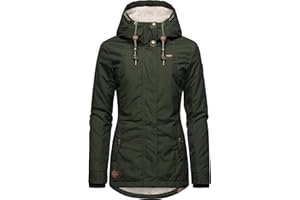 Ragwear Damen warme Winterjacke kurz mit Kapuze Monade Intl XS-6XL