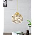 Homesake® Matt Golden Crystal Hanging Light, Ceiling lamp, Nordic E27 Pendant, Ring Cube (Gold)