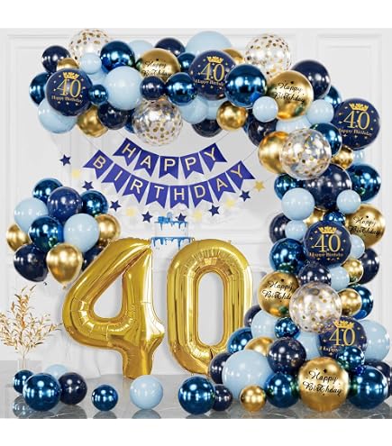 Bougie Chiffre 40 Anniversaire Avec Couronne Dorée - Décoration Gâteau élégante Pour Fête