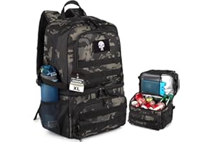 BUNNYCHIC Sac à Dos glacière Tactique Double Compartiment pour Homme – Grand Sac Repas Isotherme avec 2 Sections, Sac Isotherme Souple