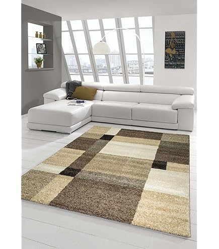 Hanse Home Bakke Designer tapijt voor woonkamer, laagpolig, modern, geometrisch ruitpatroon, plat weefsel, woonkamertapijt voor eetkamer, kinderkamer, tienerkamer, hal, keuken, crème, 200 x 280 cm