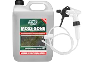 One Chem Moss Gone Moss killer 5 Litre with long hose trigger, Suitable on Paths, patios and hard surfaces