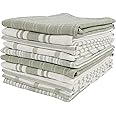 KAF Home Assorted Flat Kitchen Towels | Dish Towels, 100% Cotton - 18 x 28 inches | Ultra Absorbent Soft Kitchen Tea Towels | Perfect for Cooking, Cleaning, and Drying Hands (Sage, 18 x 28-10 Pack)