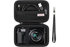 Supmay Cassa della fotocamera per Panasonic LUMIX DC-TZ99E-K Fotocamera da viaggio compatta con zoom/LX10 ZS200D ZS200 ZS80D ZS80 ZS100 ZS70 ZS60 Fotocamera, Nero
