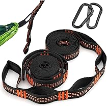 Cinghie Per Amaca - 2 Pezzi Da 2m, Con Moschettoni, Per Esterno, Capacità 300kg - Foto 14