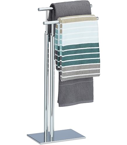 Porte-rouleau WC Chromé Sur Pied – Rangement Pratique Pour Papier Toilette, Design Gris Argenté - 2