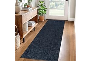 LZREXNVOFXG Carpet Runner for Hallway Non Slip Long 40 x 70 cm Washable Kitchen Runner Rugs for Hallway Heavy-Duty Absorbent Area Rugs Door Mats Carpet Floor Mat Hallway Runner Rug for Entryway Laundry Blue