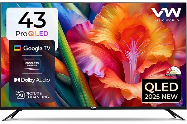 VW 109 cm (43 inches) Pro Series 4K Ultra HD Smart QLED Google TV VW43GQ1