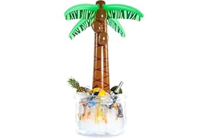 KreativeKraft Eiswürfelbehälter 60L Aufblasbare Palme für Eiswürfel Flaschenkühler Bier Wein für Sommer Party Deko Strand Garten Pool Zubehör