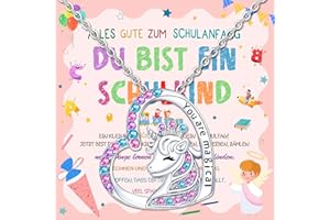 Dato Dalla Natura Einschulung Mädchen Geschenk,Schutzengel Halskette Geschenk,Schulkind 2024 Mädchen Schultüte Füllung Geschenk Mädchen Schulanfang Geschenk Glücksbringer Erster Schultag Geschenke