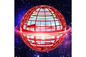 Amplelife Fliegender Ball Pro - 2023 Flying Hover Ball Toys FüR Kinder Jungen Mädchen, Mini Drone Schwebender Boomerang Orb Spielzeug, Halloween Weihnachten Geburtstag Coole Geschenkidee (Rot)