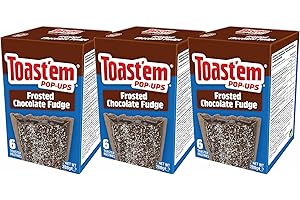 TOASTEM POP-UPS Toast'em Pop-Ups Frosted Chocolate Fudge 288g x 3 Packs | 6 Toaster Pastries per Box | Toaster Pastries | American | Similar to Pop Tarts