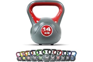 POWRX Kettlebell 2-20 kg - Ideale per Esercizi di »Functional Fitness« - Base con Gommini Antiscivolo & Presa Antiscivolo + PDF Workout