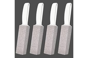 HSLXBY 4 sztuki kamień do czyszczenia toalety z uchwytem, blok do czyszczenia toalety, głębokie plamy kamienne uchwyty, pumeks szczotka do czyszczenia do łazienek, toalet, kuchni, basenów głębokich plam