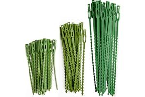 HXC Pack of 110 Adjustable Plant Ties Plastic Cable Ties Set Twist Ties for Green Plant Support Flexible Plant Bands for Garden Tree Potted Plants