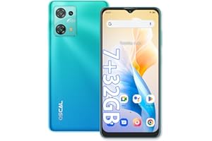 OSCAL Telephone Portable, C30 Smartphone Pas Cher, 7GO RAM+32Go/256Go ROM Extensible, Téléphone Portable avec 6,5'' HD+ Écran, Caméras 12+5MP, Batterie 5080 mAh, Android 12,Face ID/OTG Vert