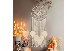 ‎NICE DREAM Nice Dream Makramee Traumfänger Gross Wandbehang Handgemachte Traumfänger Boho Quasten für Schlafzimmer Wohnzimmer Dekoration Ornament Geschenk
